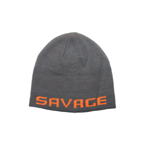 Savage Gear LOGO BEANIE ONE SIZE ROCK GREY/ORANGE