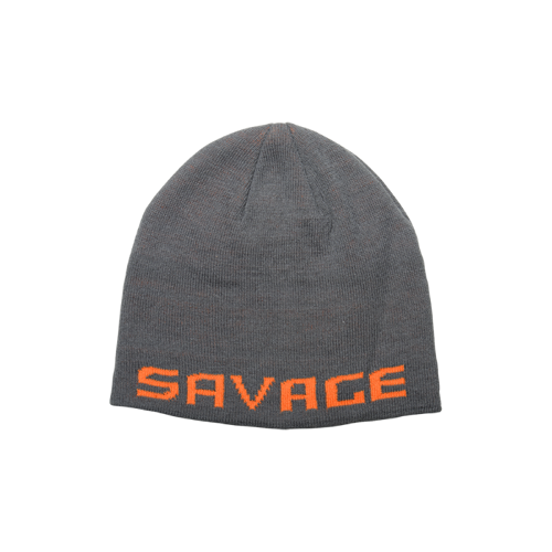 Savage Gear LOGO BEANIE ONE SIZE ROCK GREY/ORANGE