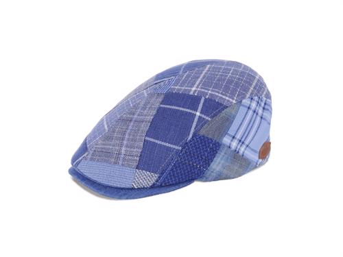 MJM Daffy 3 | Linen Mix Blue Patchwork