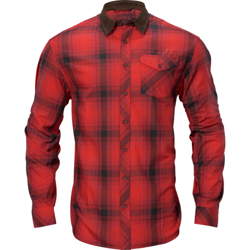 Härkila Driven Hunt flannel skjorte - Red/Black