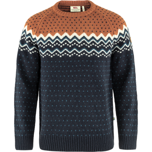 Fjällräven Övik Knit Sweater Dark Navy-Terracotta Brown