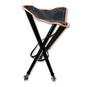 Foldbar jagtstol med lædersæde – Orange kant