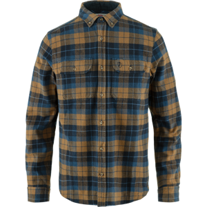 Singi Heavy Flannel Shirt M Color Dark Navy-Buckwheat Brown