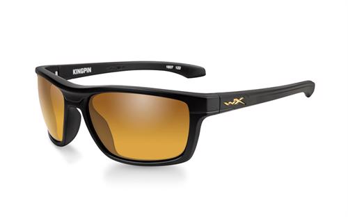 Wiley X KINGPIN Pol Amber Gold Mirror Matte Black Frame