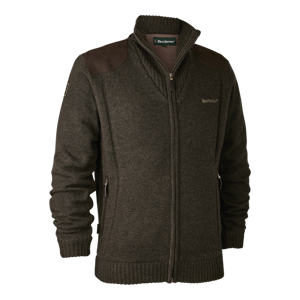 Deerhunter Carlisle Knit Cardigan med stormliner | Dark Elm