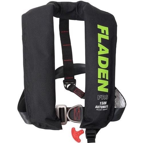 Redningsvest oppustelig limegreen D-ring 150N