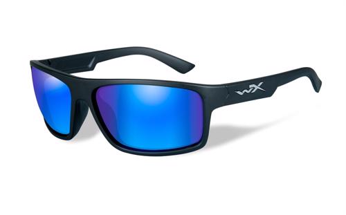 Wiley X PEAK Polarized Blue Mirror Matte Black Frame